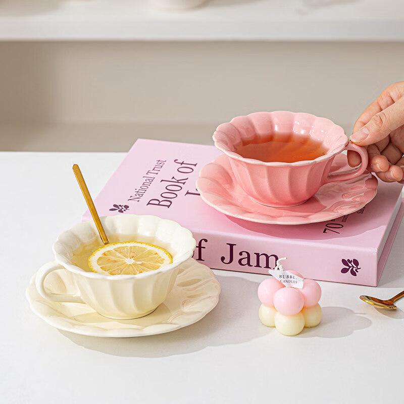 Deou Xingguang Ceramic Coffee Cup and Saucer Set