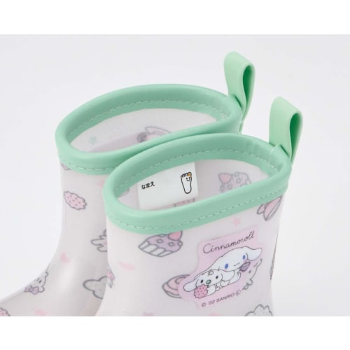 Skater Rain Boots Shoes Boots for Children Cinnamoroll Sanrio Milk with Reflective Tape 14cm Ribt14-a