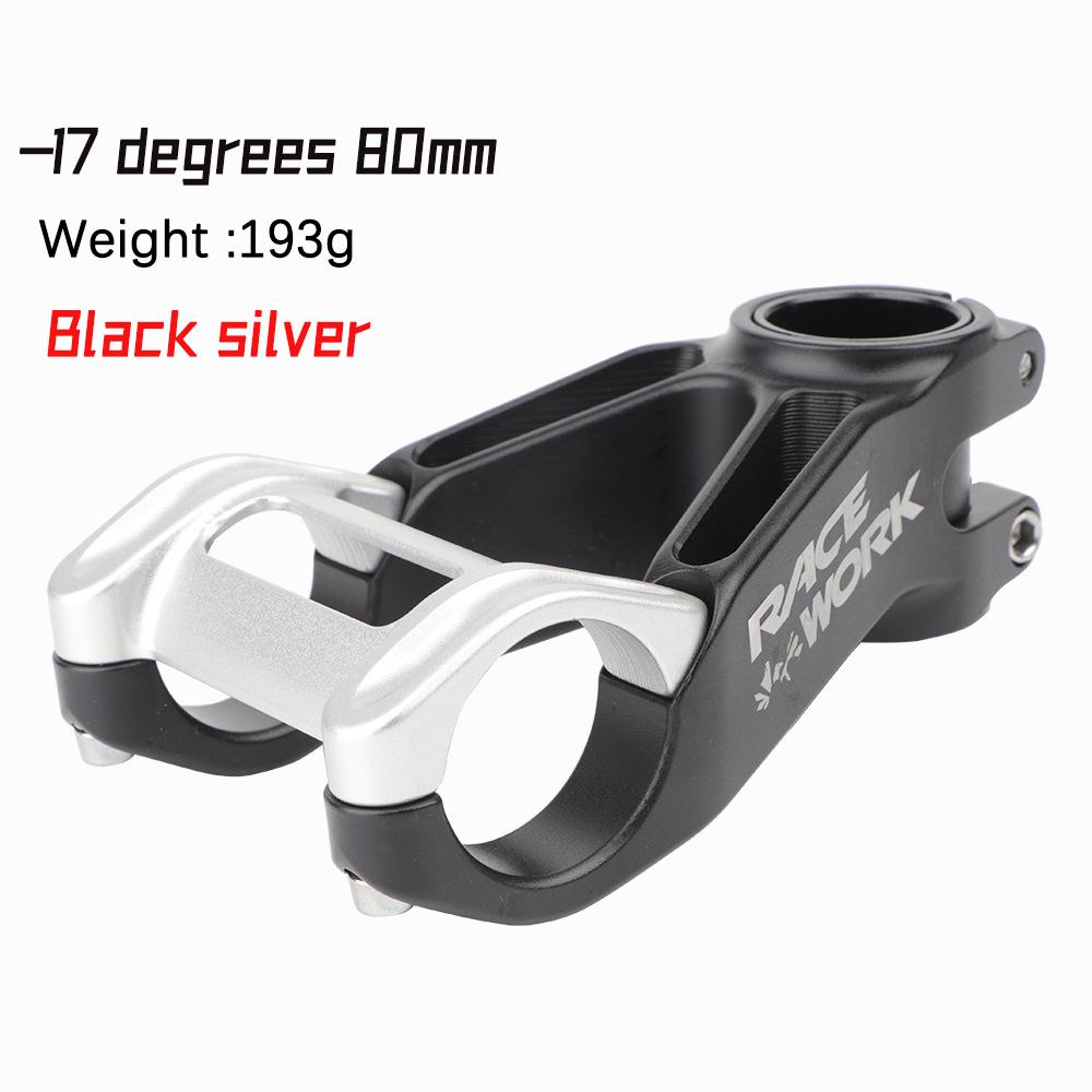 

Mountain Bike Stem -17 Degree 80mm Length CNC Hollow for Downhill MTB Cycling Retro Style Lightweight Durable Anti-Slip