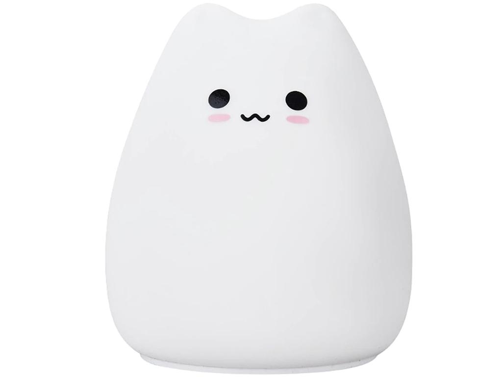 Silicone LED Night Light Kitten For Children Soft CAT Wireless Timer