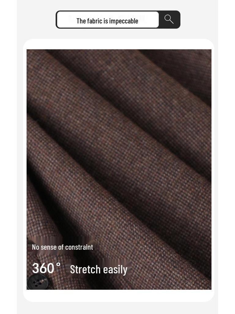 Women's High-End Wool Blend Suit Jacket - Autumn/Winter 2025 Slimming Professional Style