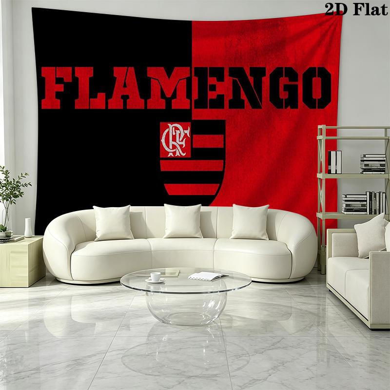 CR Flamengo Wall Tapestry Aesthetic Wall Hanging Printed Fabric Blanket Decorative Tapestries for Bedroom Living Room Home Decor