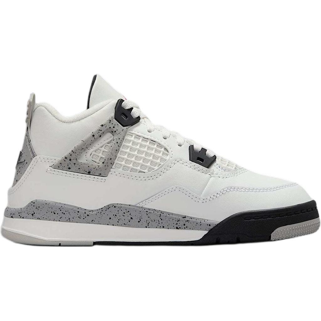 Air Jordan 4 Retro OG PS White Cement 2025 Παιδικά Αθλητικά Παπούτσια Summit-White Fire-Red Tech-Grey IB4388-100