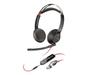 Micro-casque - filaire - jack 3,5mm, USB-C - HP Inc. - Poly Blackwire 5220 - Micro-casque - sur-oreille - filaire - jack 3,5mm, USB