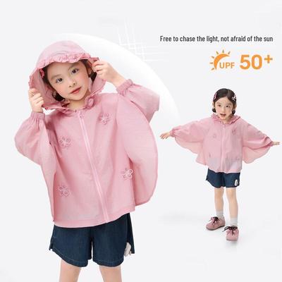 Girls' Lightweight Hooded UV Protection Sun Jacket