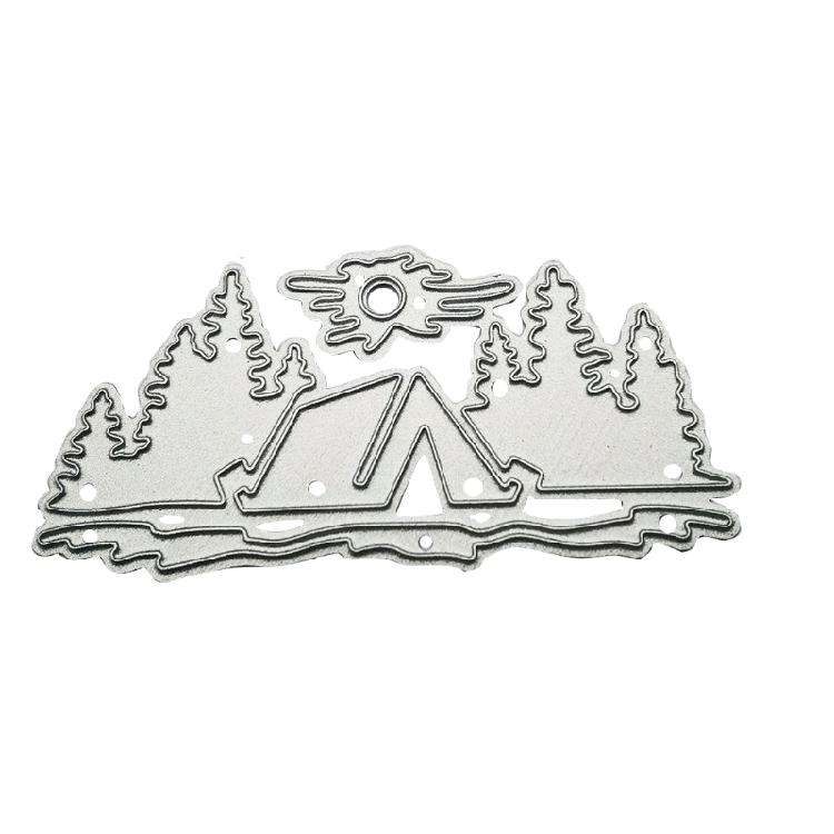 

Metal Die-Cuts Making Embossing Scrapbooking Camping Tent Stencils Holiday 1