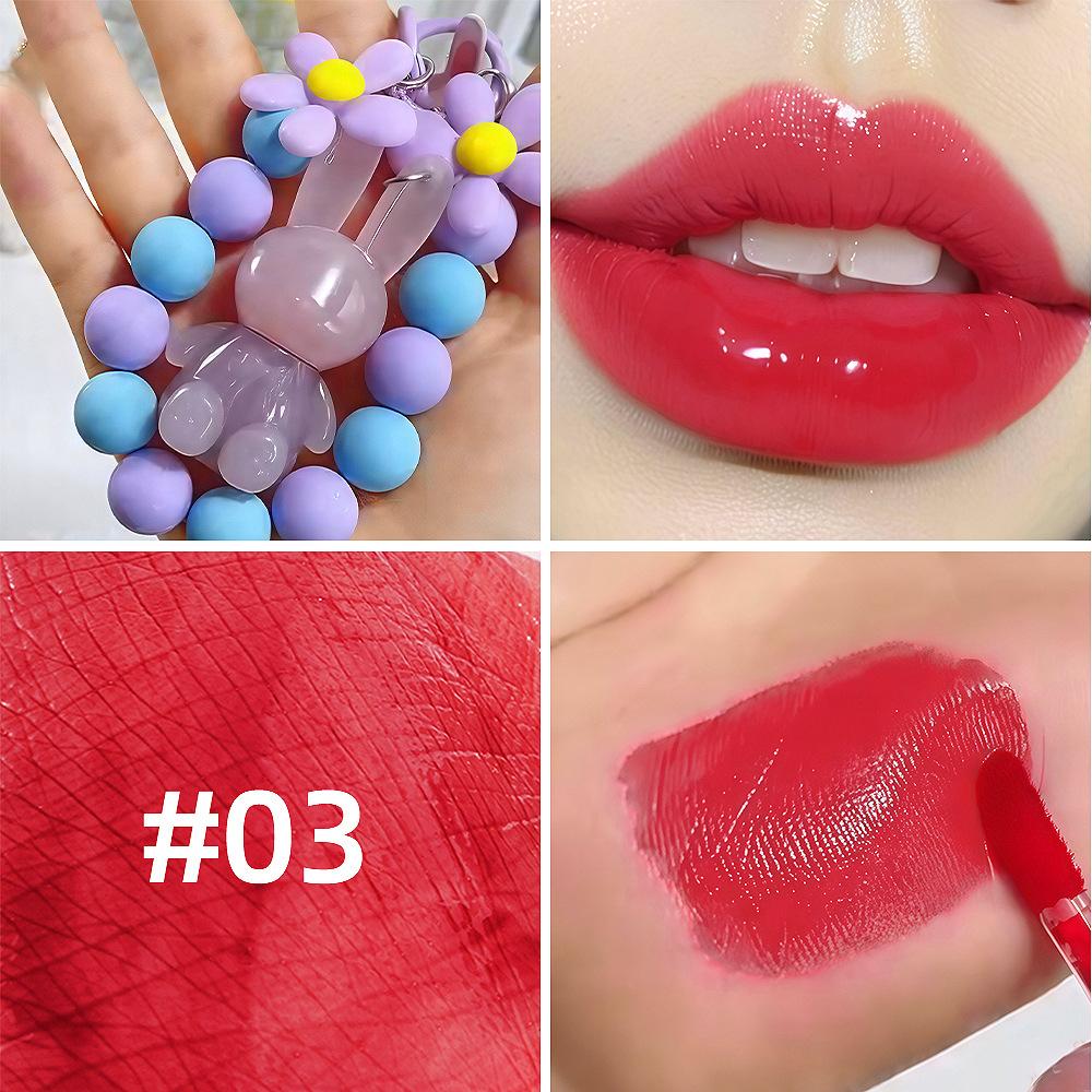 

Новый браслет-кролик бархатный блеск для губ с милым браслетом стойкий водостойкий не оставляющий следов на чашке макияж для губ для девушки