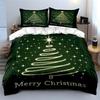 Green Christmas Tree Bedding Set Bedding Duvet Cover Set Duvet Cover Pillowcases (1 * Duvet Cover 2 * Pillowcases, Without Duvet Insert)