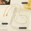 Women's Zircon Pendant Necklace: Chic 18K Gold Titanium Steel Clavicle Chain
