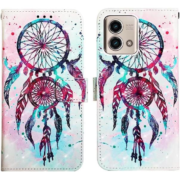 Case for Motorola Moto G Stylus 2023 5G, 3D Wallet Case PU Leather with[Card Holder][Kickstand][Wrist Strap][Magnetic Closure] Shockproof Flip for