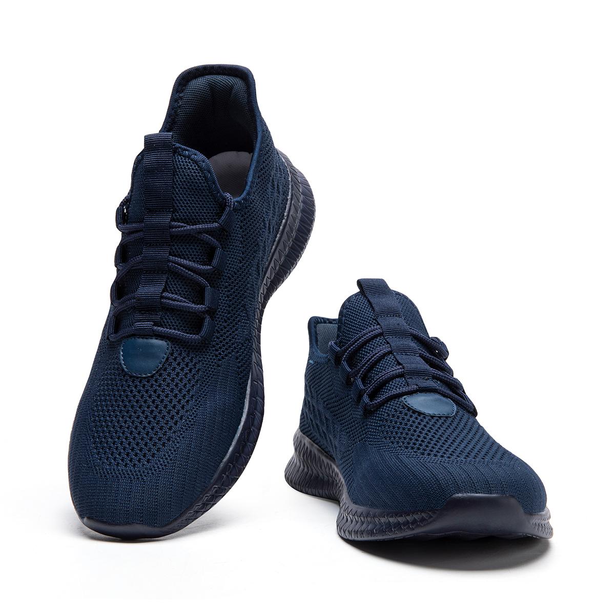 

мода Fujeak повседневная удобная подошва мужская обувь легкие дышащие сетчатые кроссовки для мужчин нескользящая мужская обувь Zapatillas Hombre 42 синий