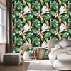 Paradise flowers and tropical leaves wallpaper for living room and bedroom 50x1000