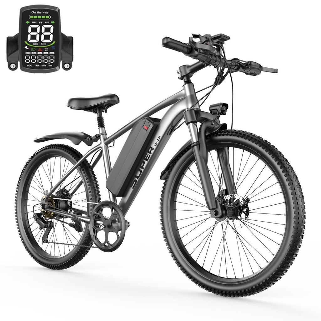 Toofly G73 Elektrische Fiets voor Volwassenen 250W Krachtige Motor 48V 13AH Verwijderbare Lithium Batterij 26 Inch All-Terrain Banden Mountain City Dubbel Gebruik Ebike