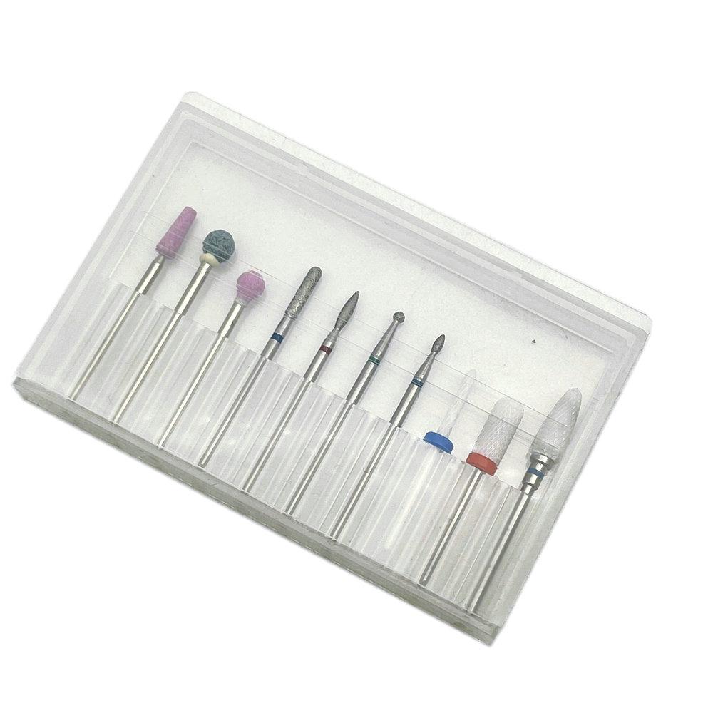 10pcs Manicure Ceramic Nail Drill Bits Set Removing Gel Varnish Drill Manicure Machine Pedicure Nail Bits for Electric Drill