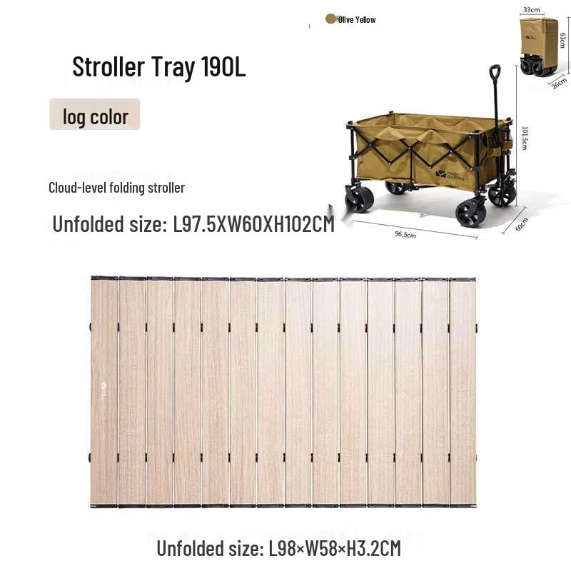 Mobigarden 190L Folding Outdoor Camping Cart with Table