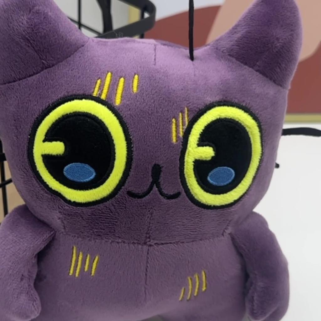 Nuova Bambola Peluche Tostada Gatto Viola Carino Bambola di Cotone Accessori Anime Giocattolo Regali di Halloween Natale
