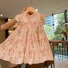 Robe de Princesse d'Été 2024 en Coton Floral pour Filles - Style Vacances Coréennes