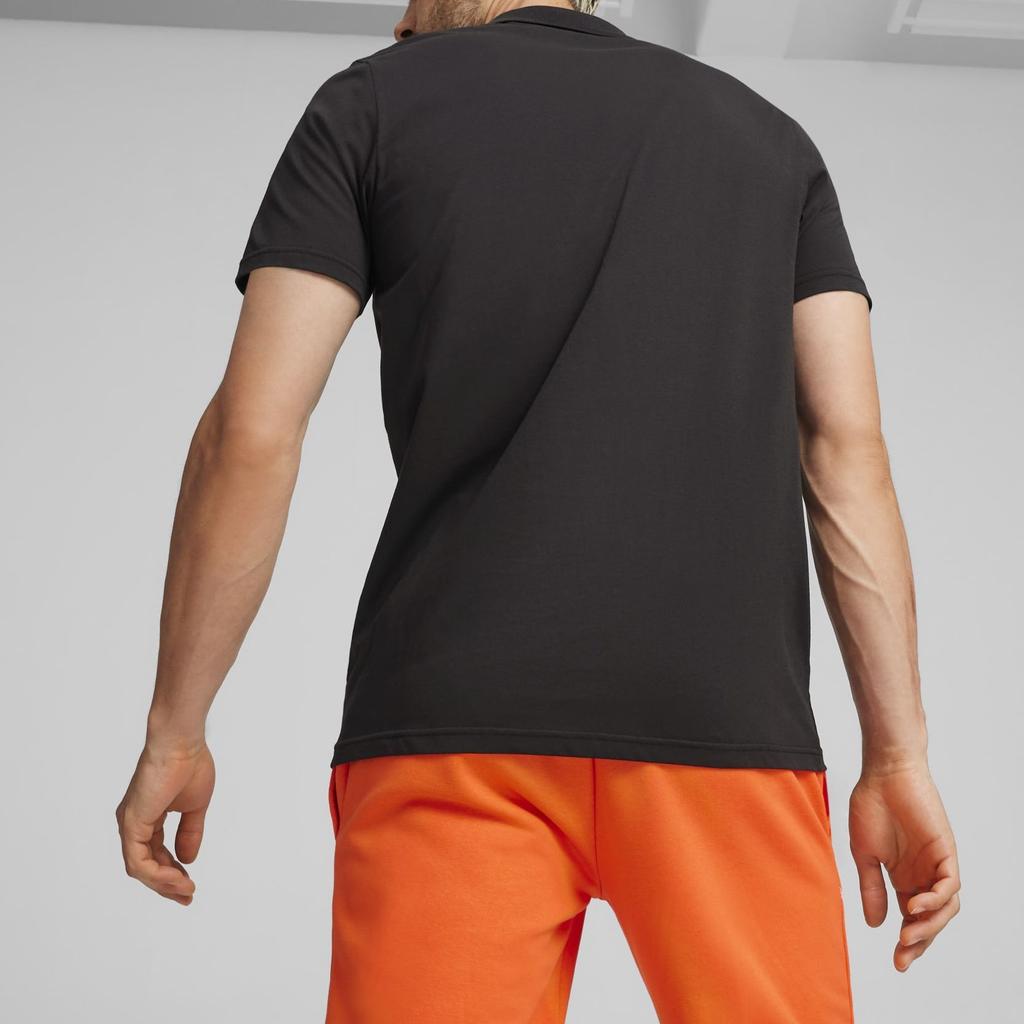Puma Ess Logo Comfortable Short Sleeve Polo Shirt Men tops Black 625852-01
