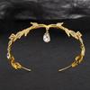 Luxury Rhinestone Tiaras Headbands for Women Leaf Crystal Crown Headdress Bridal Wedding Hair Jewelry Accessories