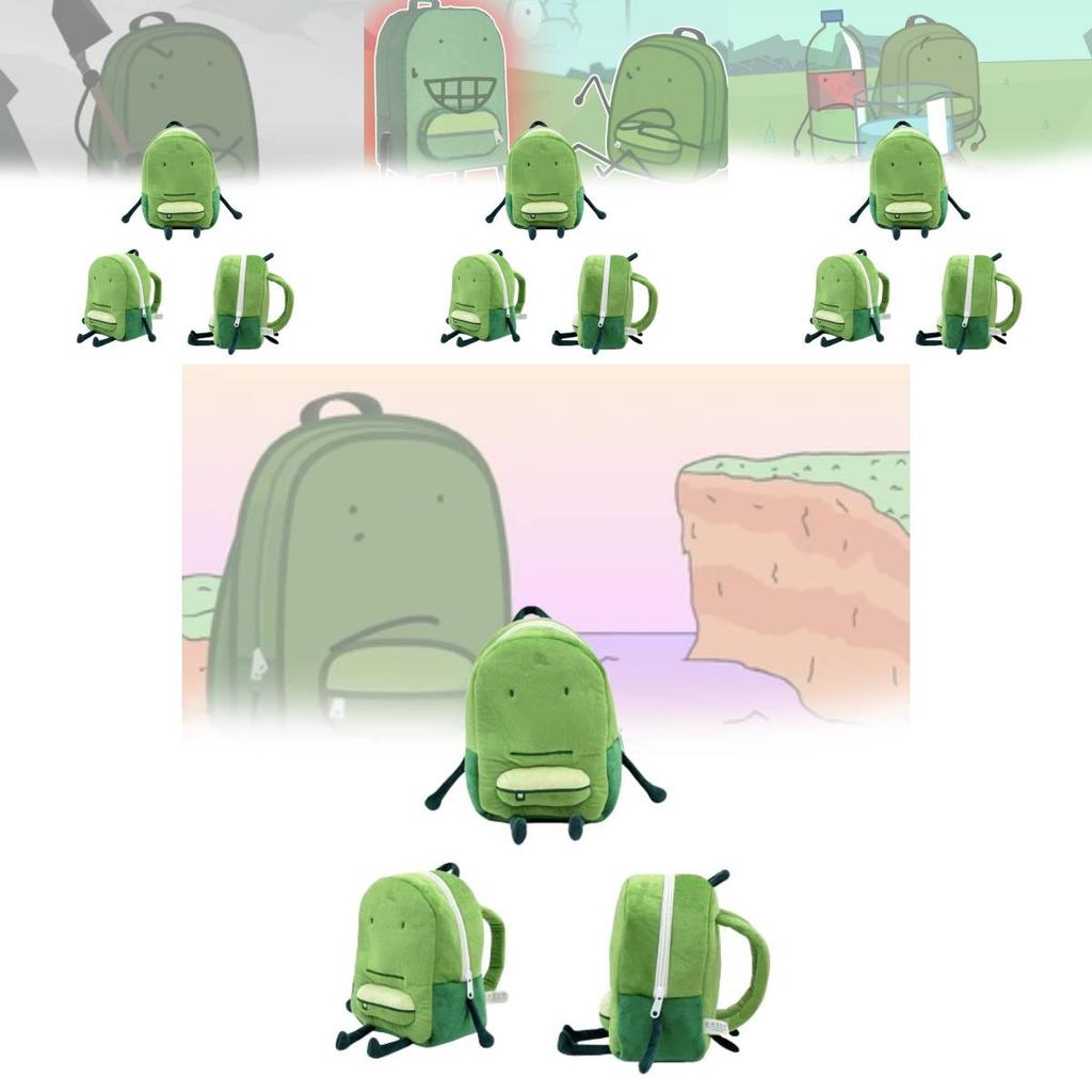 Adorable Green One Liam Backpack Plush Toy Soft Short Plush Animal Backpack