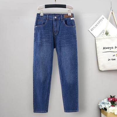 Übergröße Stretch Harlan Jeans Damen Herbst Birnenförmige Figur, Hohe Taille, Dünne Lockere Daddy-Hose