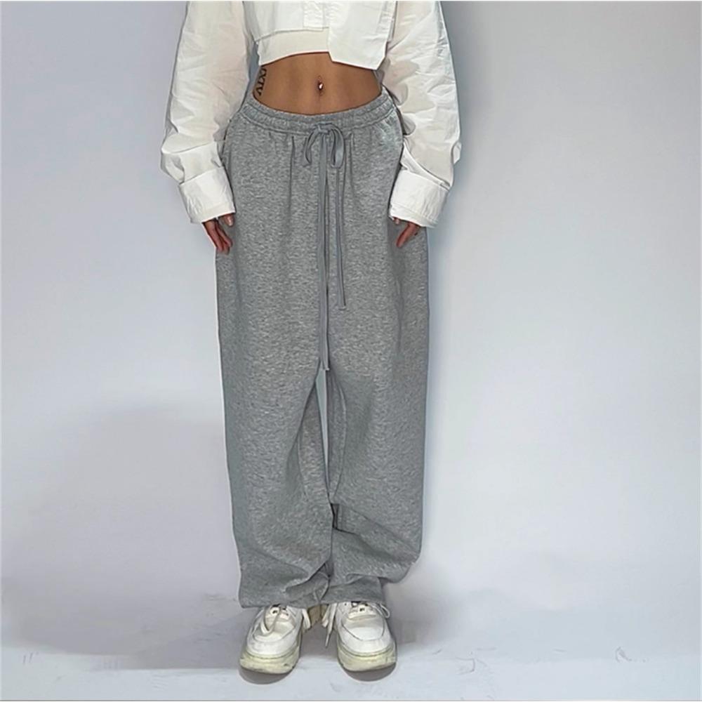 

Women Harajuku Wide Leg Sweatpants Spring Fall Solid Fashion Sport Pant Female Oversize Clothes Lady Baggy Trousers 3XL