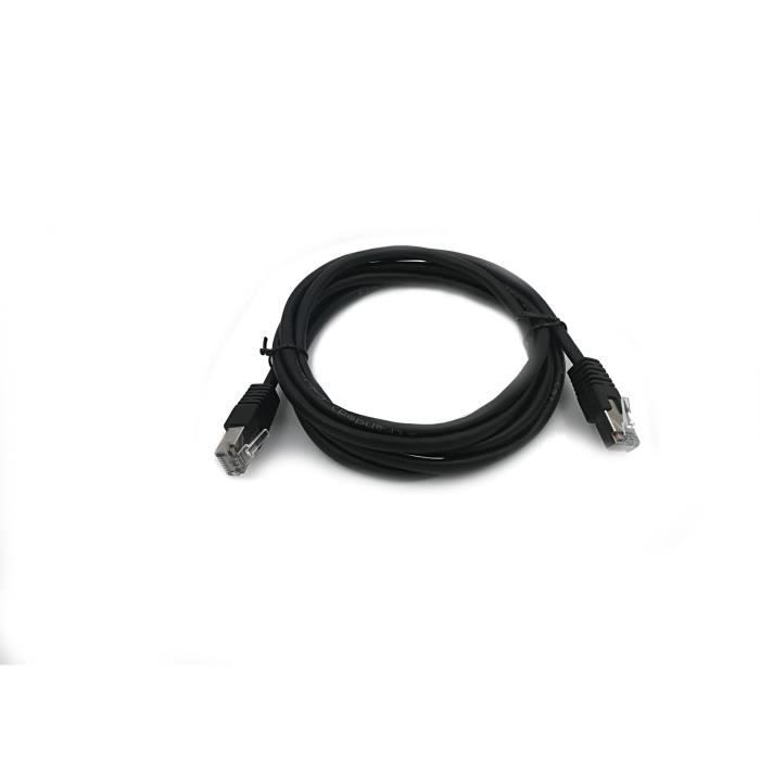 Câble RJ45 - LINEAIRE - PCC6FND - Cat.6 - Blindé - F/UTP - Noir - 2m