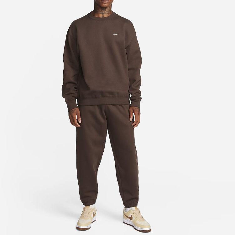 New Nike Solo Swoosh Fleece Crewneck Hoodie DX1361-237