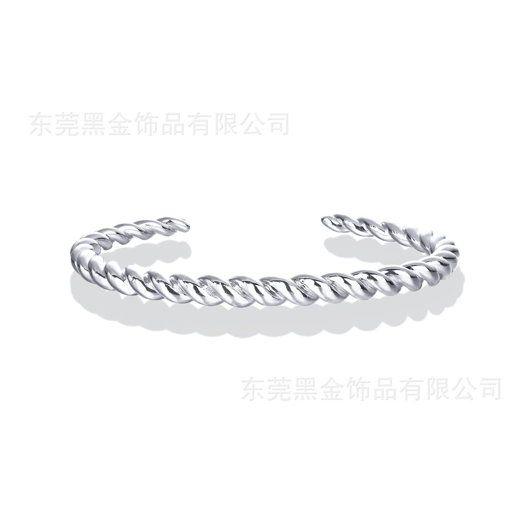 

18-каратный золотой браслет с закручивающейся закруткой, экспорт 18-каратный золотой простой открывающийся браслет 18K серебряный