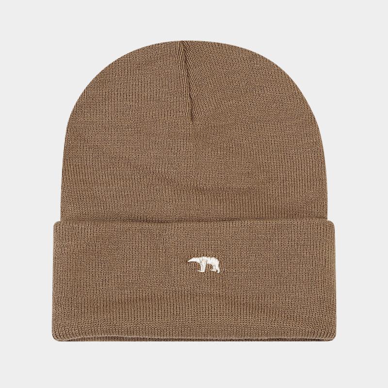 Autumn and winter high-quality bear embroidery thickened warm knitted hat fashionable personalized street versatile stacking hat