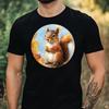 T-Shirt Men Squirrel Portrait Motif Cotton Size XS To 5XL
