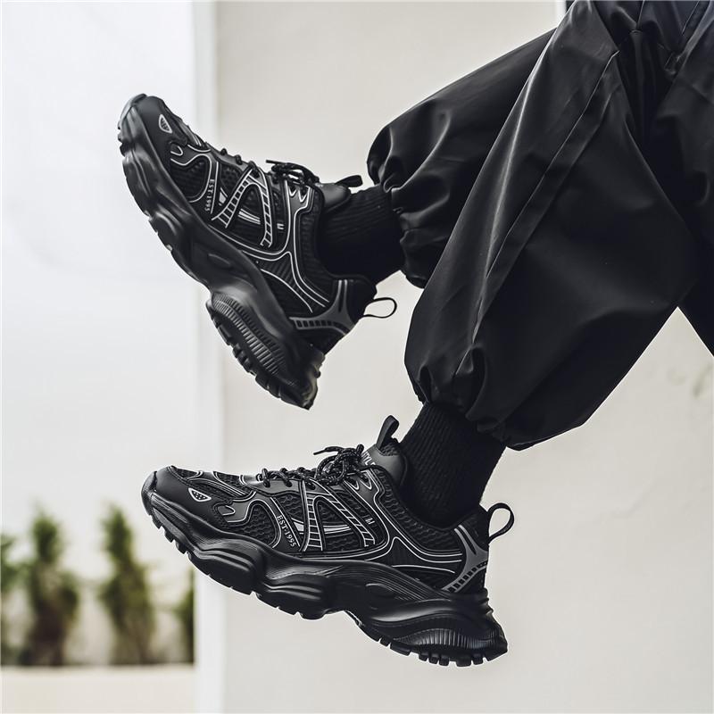 Men's shoes 2025 new autumn breathable casual versatile sports non-slip youth lightweight trend platform dad shoes