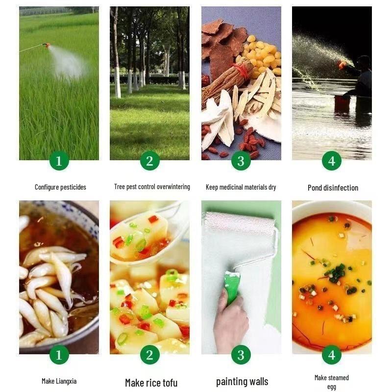Insect Repellent Lime Powder: Edible, Moisture-Proof, Soil Disinfectant, Desiccant, and Water Purifier