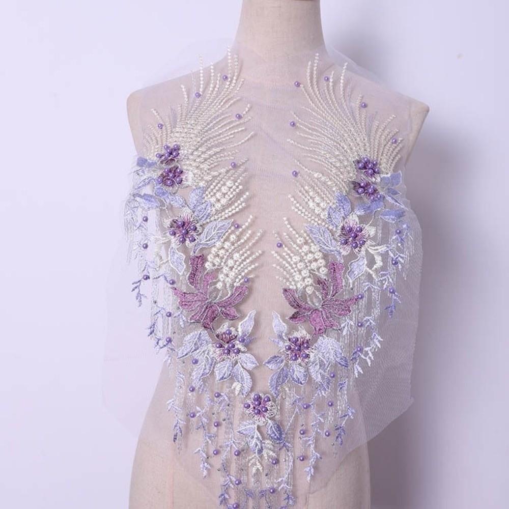 Vintage Lace Embroidery Patches Exquisite Clothes Patches Clothing Applique Bridal Wear