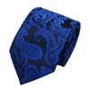 Handmade Paisley Stripe Jacquard Polyester Tie, 7.5cm