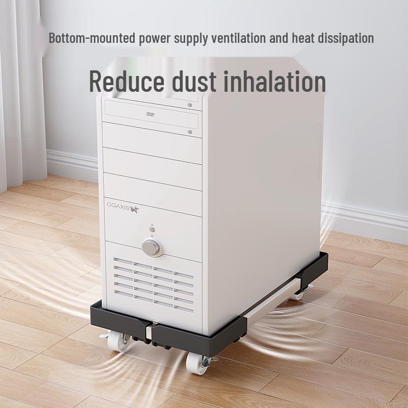 Rolling Desktop Computer Stand with Storage Tray