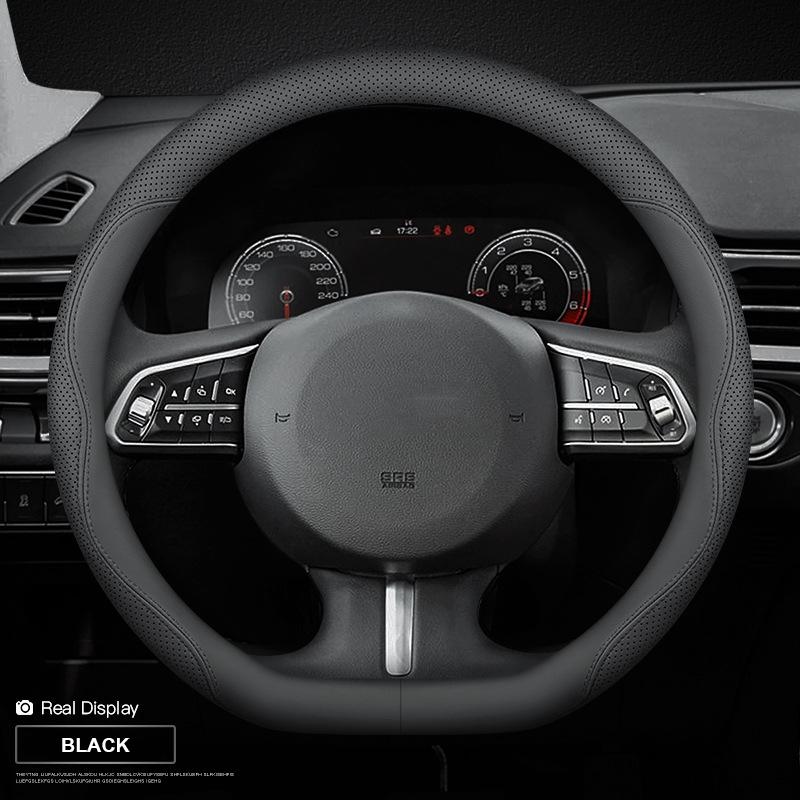 Car Leather Steering Wheel Cover For Citroen C2 C3 C3-XR C4 C5 C6 C4X C5X C4L Xsara Berlingo Picasso Aircross Sega Elysee Jumpy