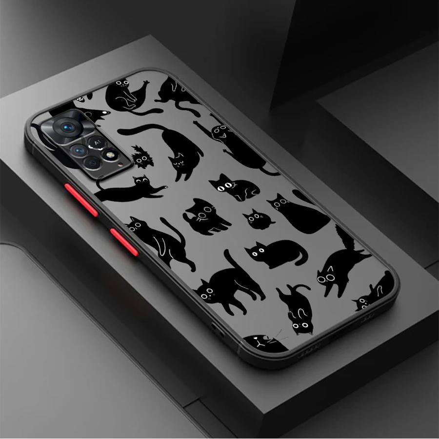 Case for Xiaomi Redmi Note 14 10 11 12 13C A4 14C 9S 13 Pro Plus Funda Back Phone Cover Cute Cartoon Cat