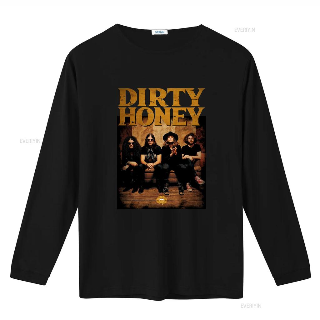 Dirty Honey Band Members Heavy Cotton Black T Shirt All Sizes Rock Design Ap369 vintage Washed Breathable homme Comfortable