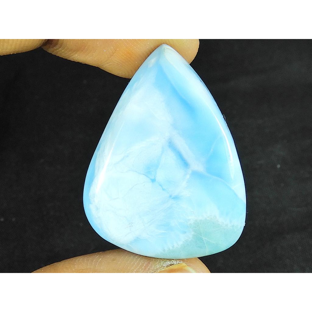 23X30X6MM Natural Blue Larimar Pear Shape Cabochon Loose Gemstone 39Cts. LR-53