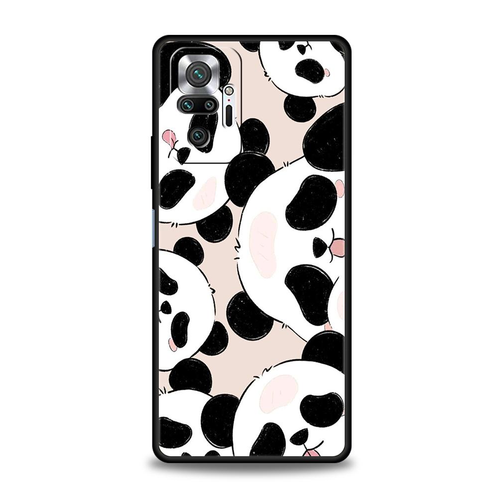 Cartoon Panda Phone Case For Xiaomi Redmi Note 14 5G 13 12 10 11 Pro Plus 4G 14C 13C 12C 10C 9C Soft TPU Cover
