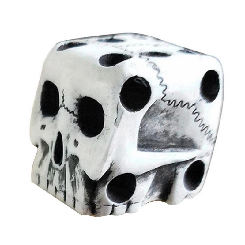2/5pz Dadi Teschio Bianco Mini Teschio Faccia Dadi da Gioco Esagonali Dadi Esotici Gioco per Club Bar Festa di Halloween Oggetti di Scena Gioco Casuale