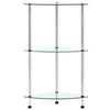 VidaXL Étagère 3 niveaux Transparent 30x30x67 cm Verre trempé 249514