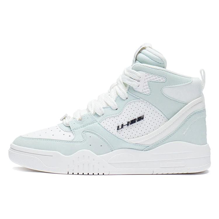 

new LiNing Yuebai High Top Sports Casual Shoes Women s Blue White 35.5