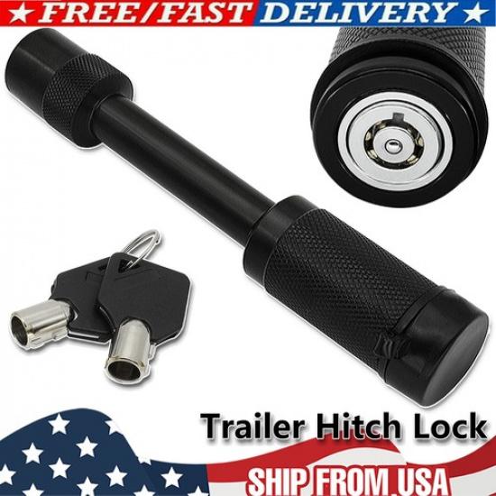 Universal 58 Hitch Pin Lock 2 Keys for RV Truck Trailer Tow Receiver Locking