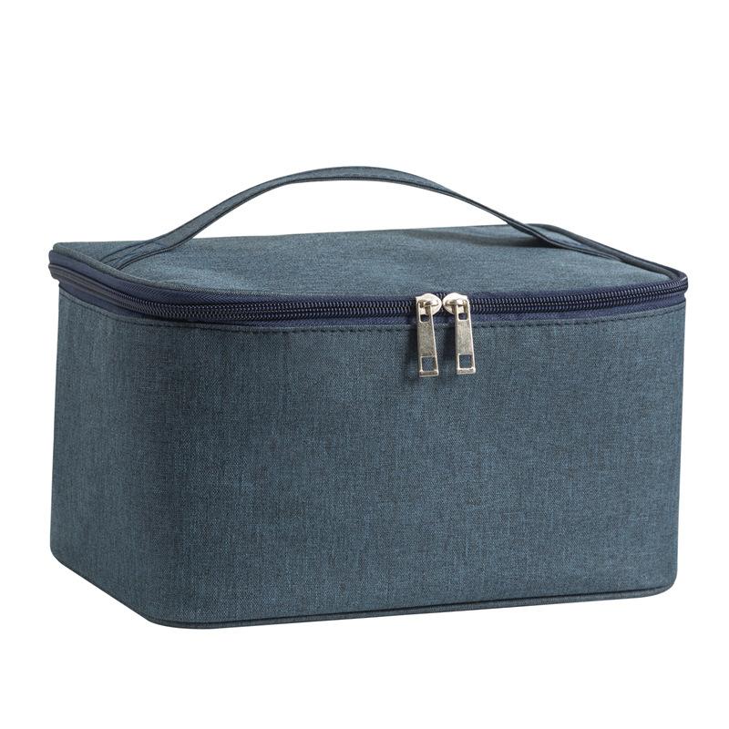 

1pc Business Trip Men s Toiletry Bag Double Layer Large Capacity Cosmetic Bag Oxford Cloth Storage Bag Portable Travel Handbag Темно-синій