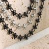 Black Silver Color Spike Necklace For Women Men Hip-hop Rock Punk Style Stainless Steel Neck Chain Necklaces Couple Jewelry Gift