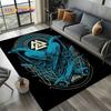 Odin Simbolo Vichingo Valknut Nordico Valhalla Tappeto Tappetino per Soggiorno Camera da Letto Casa Decorazione Divano, Tappeto da Area Tappetino Antiscivolo per Pavimento