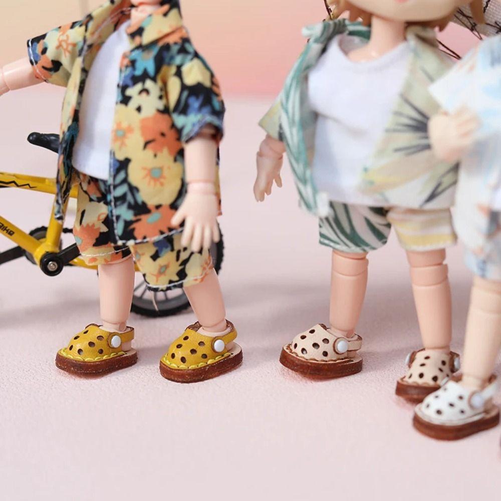 1Pair Dress Up Ob11 Handmade Shoes Sandal Sandals Holala Boots Casual Hole Doll Shoes  Girls