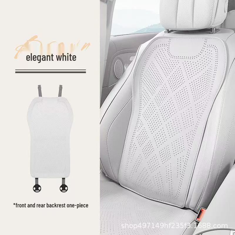 Lantu Universal Car Seat Cushion - Breathable Nappa Leather for All Seasons (Free/Zhiyin/Mengxiangjia/ZhuiGuang)
